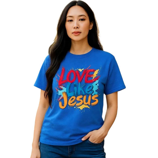 Love Like Jesus Graphic T-Shirt In Vibrant Colors